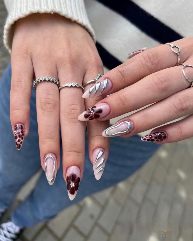 Spring Nails nail design by Top Nail Bar Soho in London