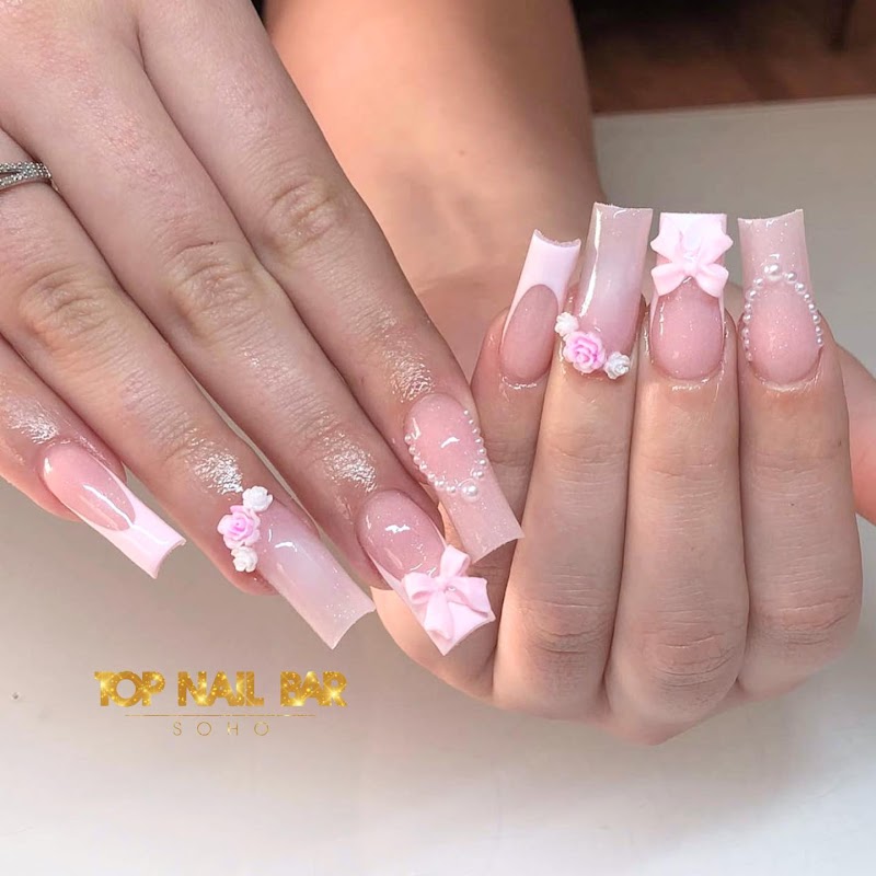 Spring Nails nail design by Top Nail Bar Soho in London