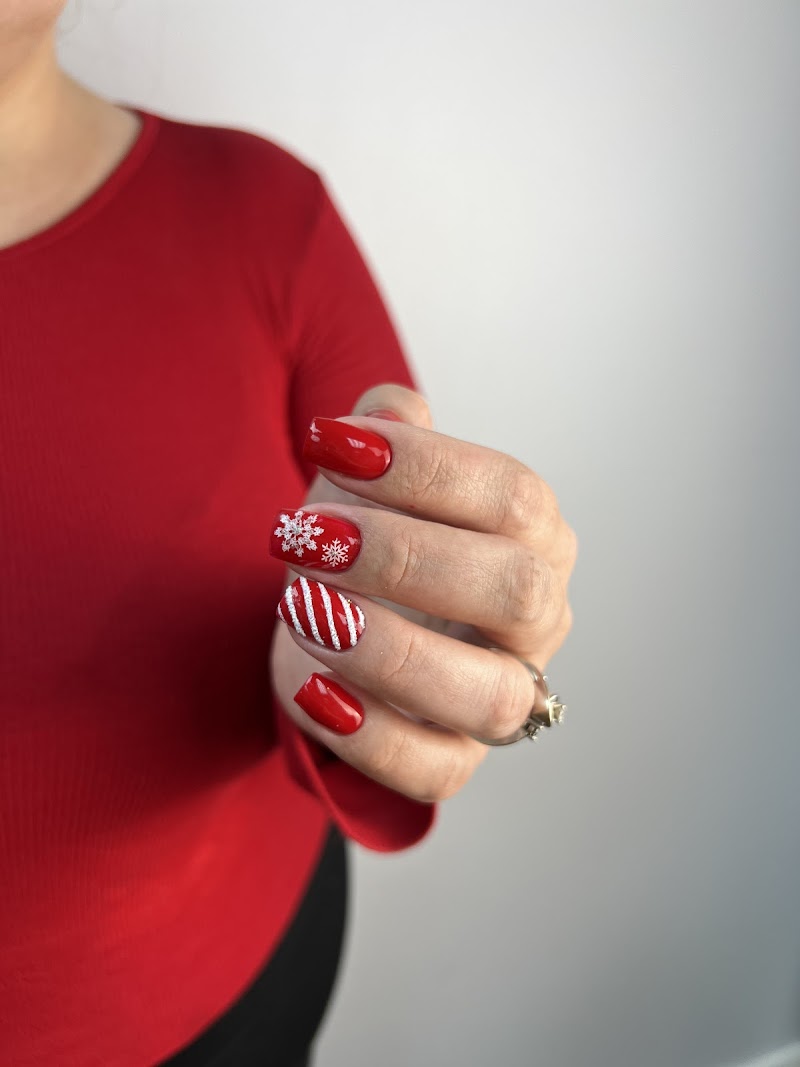 Red Nails nail design by RUSSIAN MANICURE ZORI NAILS in New York