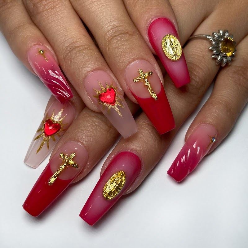 Dark Nails nail design by Fuego Nails