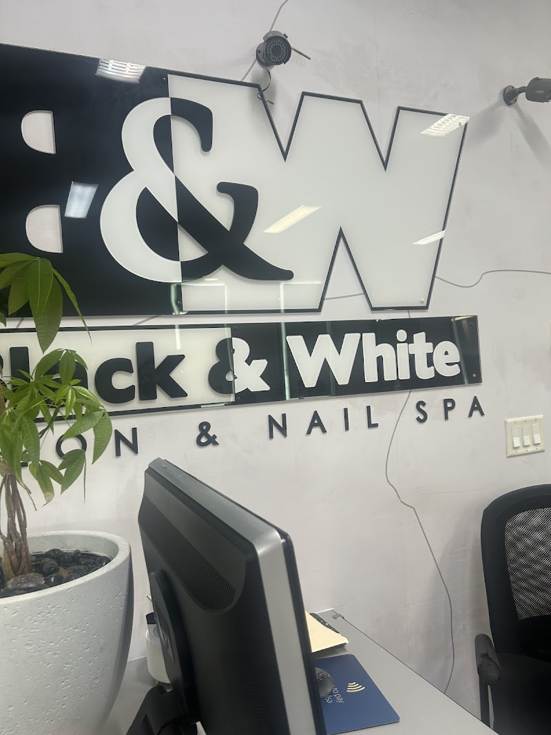 Winter Nails nail design by Black and White Salon and Nail Spa in Miami