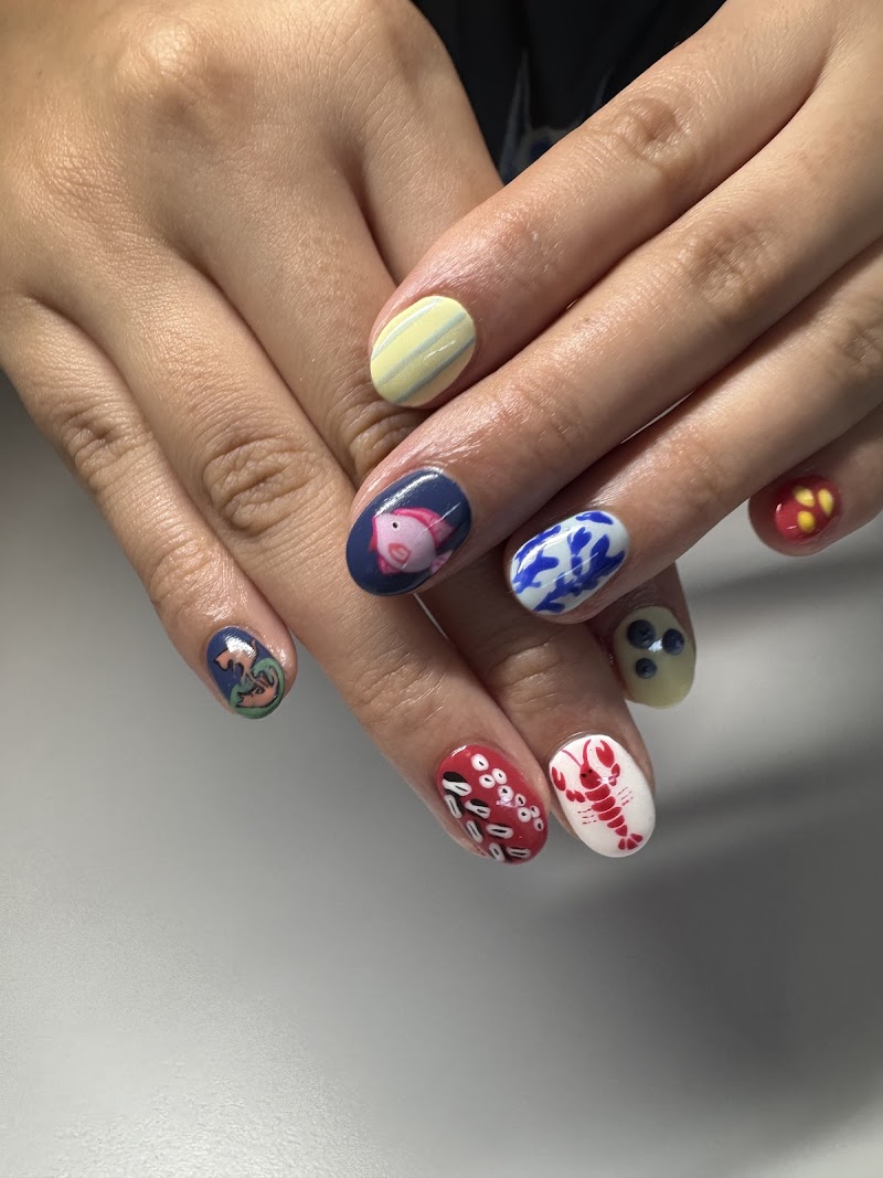 Japanese Gel nail design by Moyo Nails+Lash Studio in Los Angeles