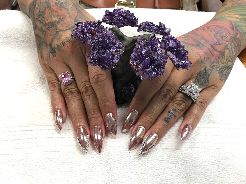 Mirror Nails nail design by Get Nails