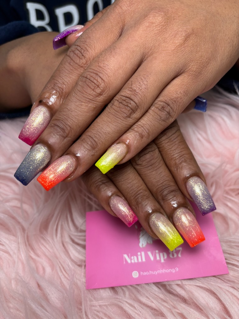 Neon Nails nail design by Nails Vip87 in New York