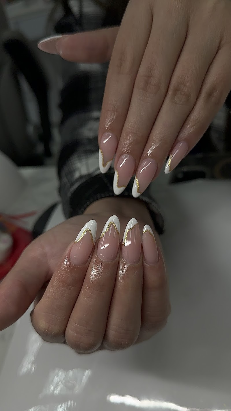 French Tips at Luné Nail Bar in Los Angeles