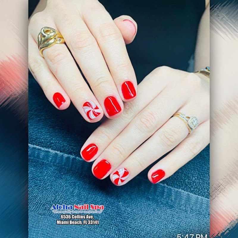 Winter Nails nail design by Aloha Nail Spa in Miami