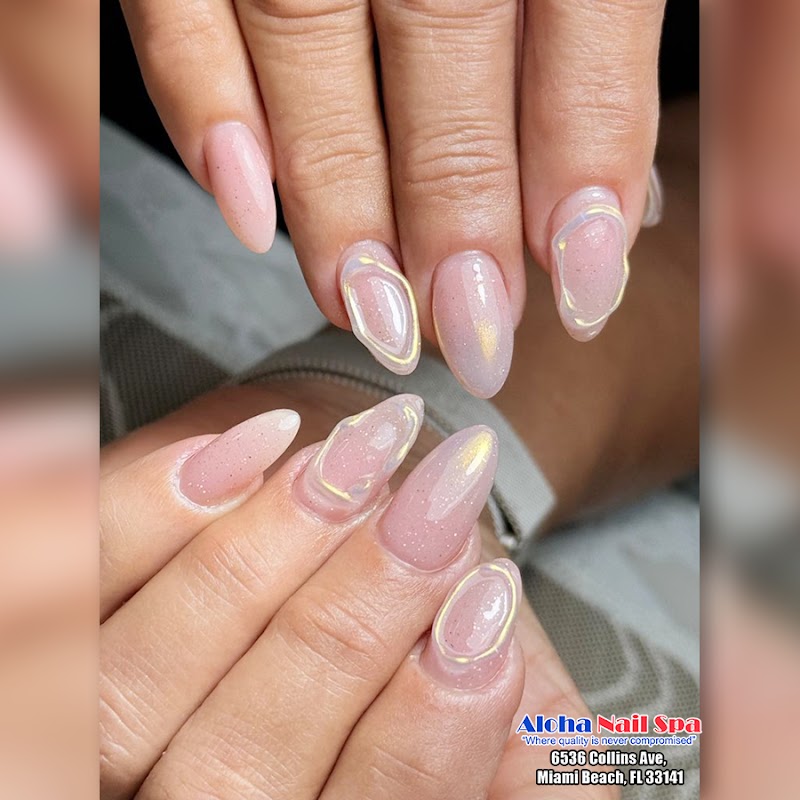 Winter Nails nail design by Aloha Nail Spa in Miami