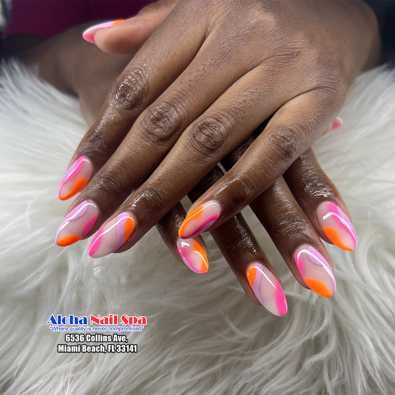 Winter Nails nail design by Aloha Nail Spa in Miami
