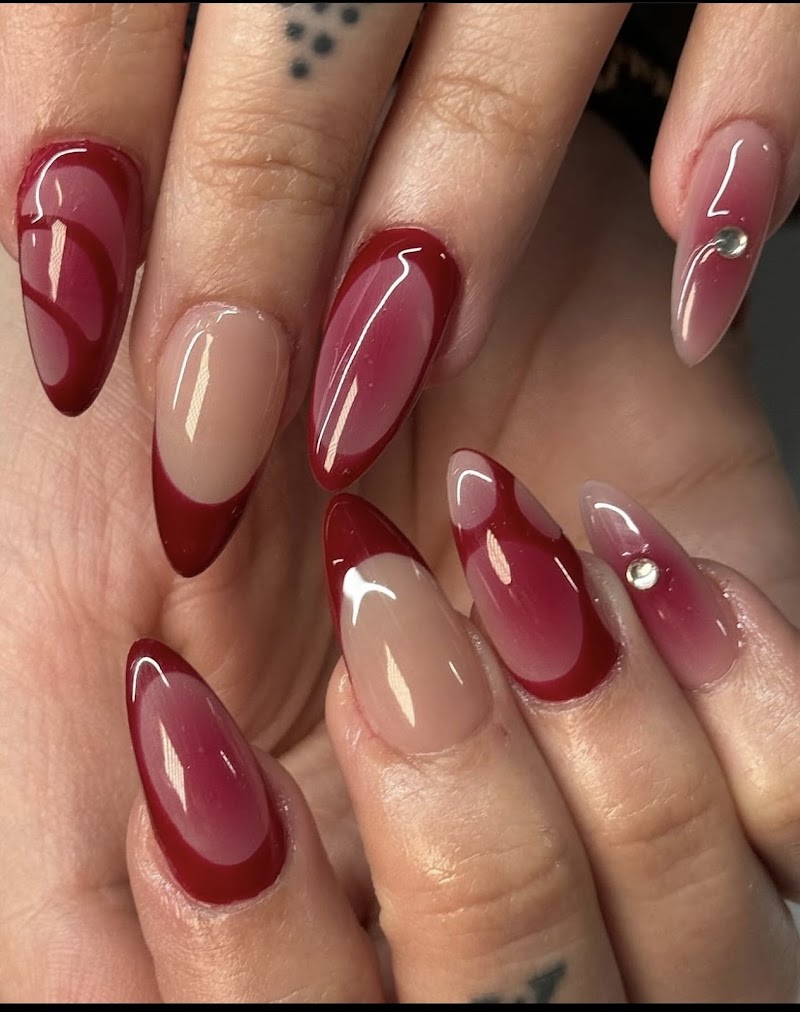 Stiletto Nails nail design by Nails Salon Fullham_ Happy Nails in London