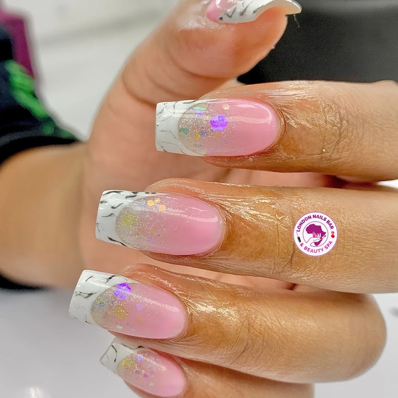 Marble Nails nail design by Nail Atelier