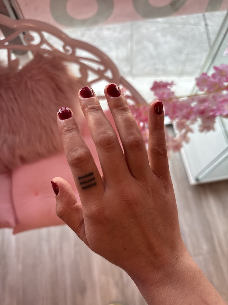 Dark Nails nail design by Organic Nails in Los Angeles