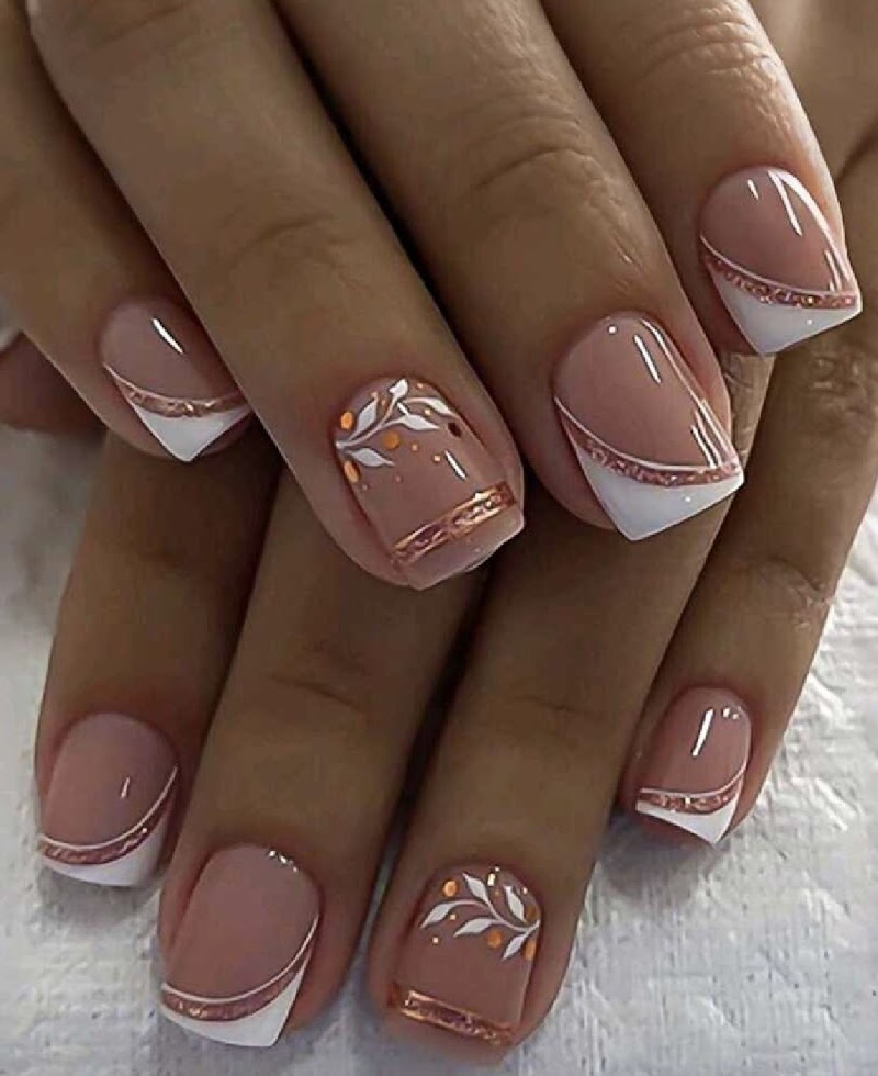 French Tips at Lala Unisex Nails Studio in Chicago