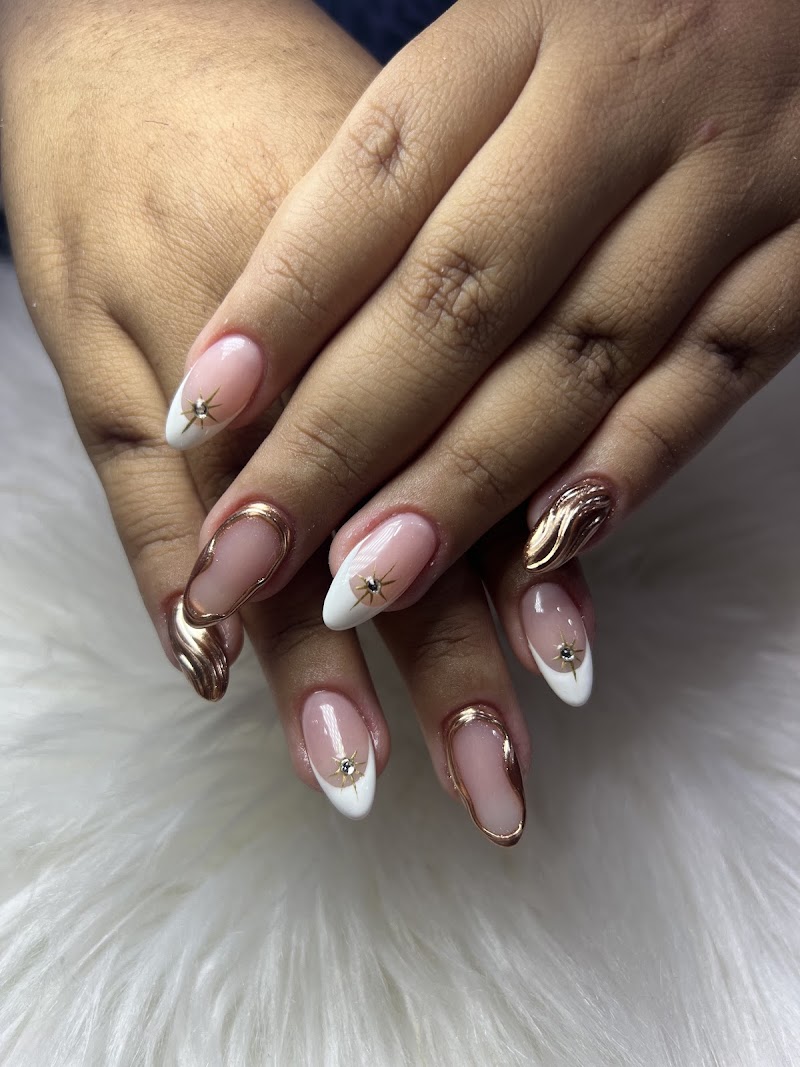 French Tips at Little Queen's Nails in New York