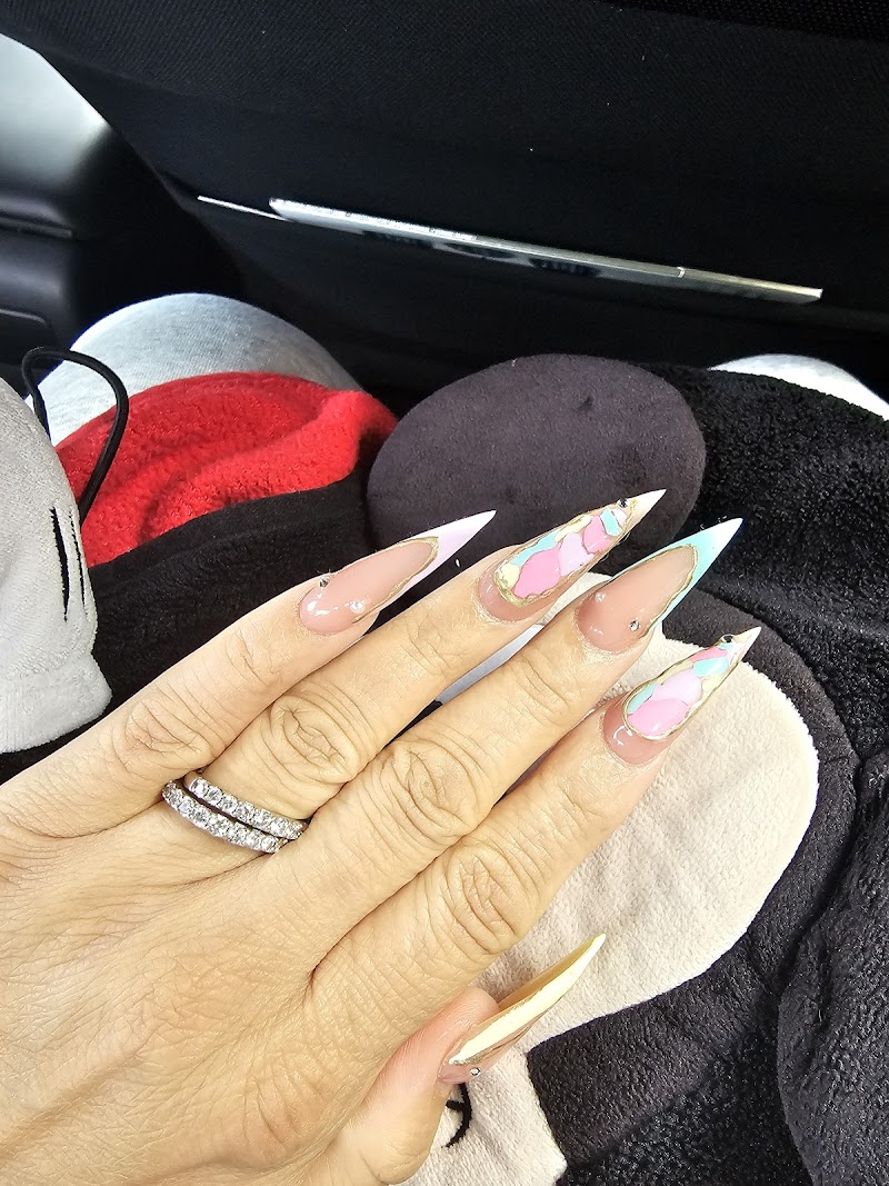 Pink Nails nail design by Sugarcoat House of Beauty in New York