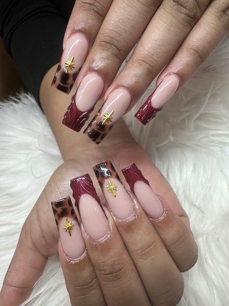Square Nails nail design by Glossy Nails in New York