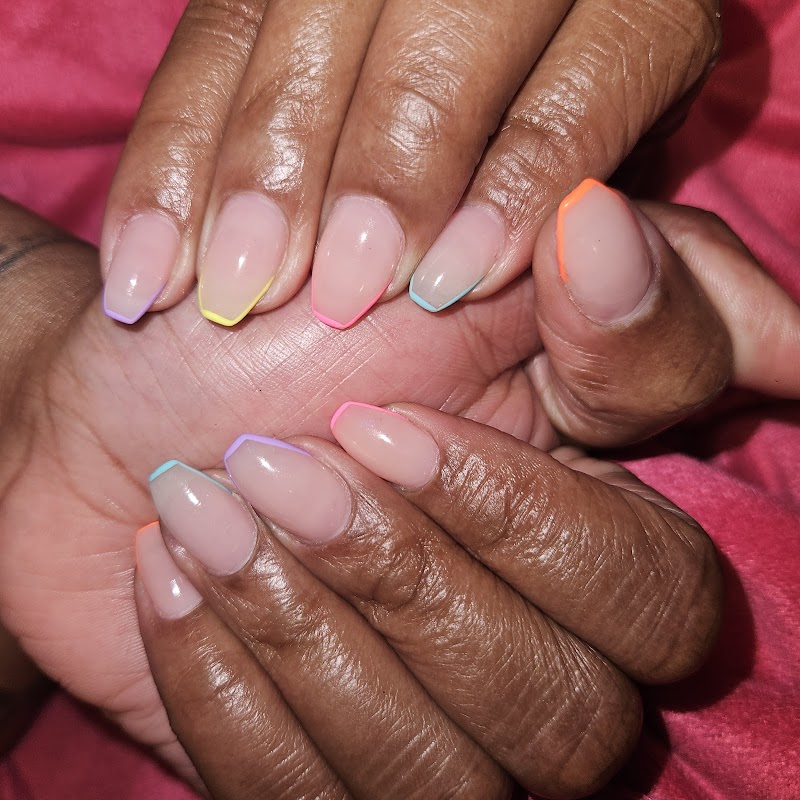 Neon Nails nail design by Darling Nails & Spa in New York