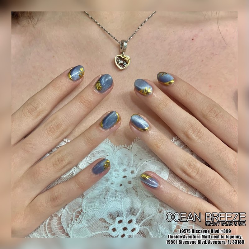 Chrome Nails nail design by Ocean Breeze in Miami