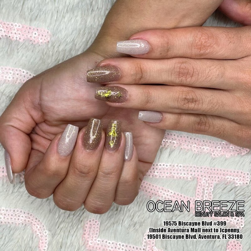 Chrome Nails nail design by Ocean Breeze in Miami