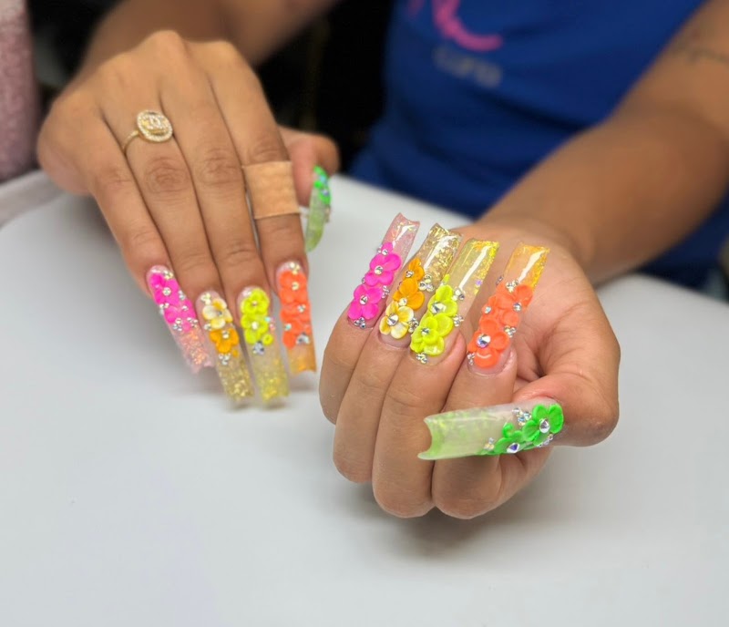 Neon Nails nail design by Nails By Carla in New York