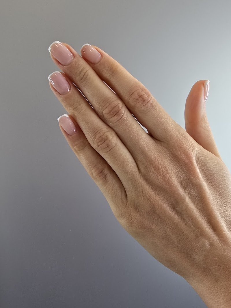 French Tip Nails nail design by G×Bar Los Angeles in Los Angeles