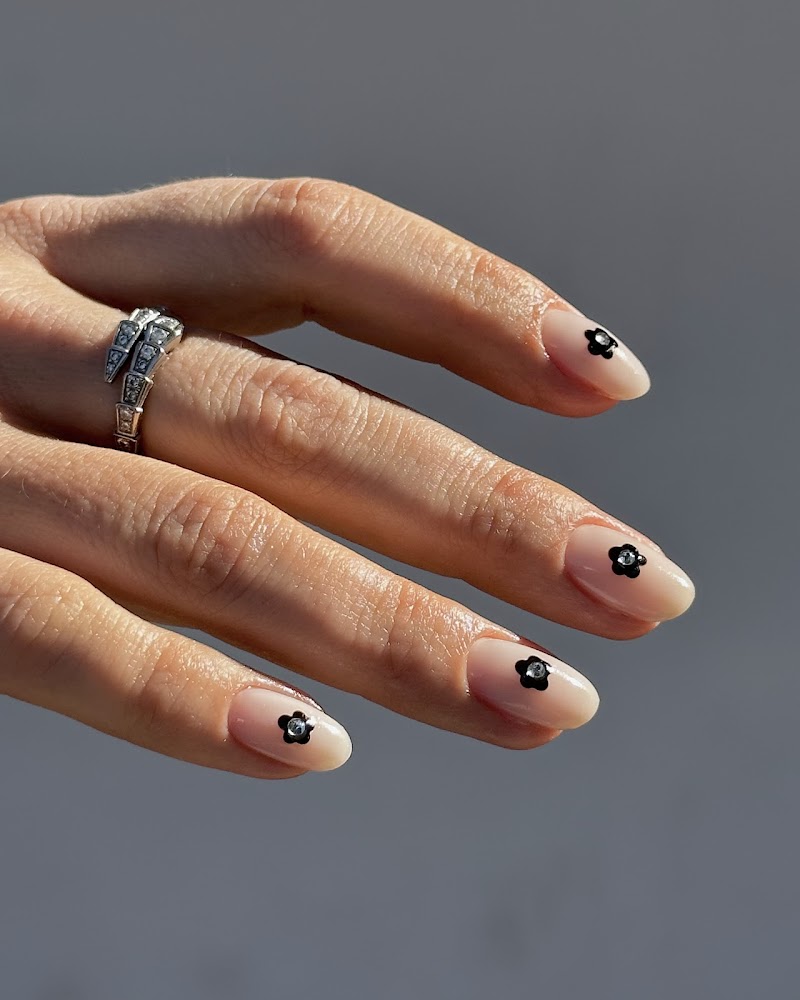 French Tip Nails nail design by G×Bar Los Angeles in Los Angeles