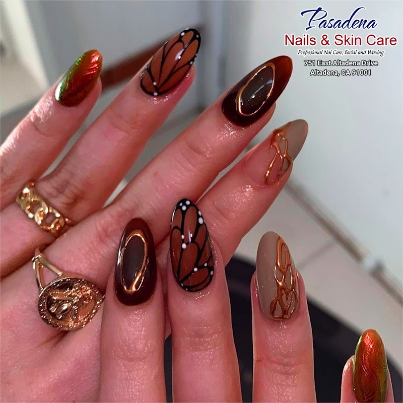 Fall Nails nail design by Pasadena Nails & Skincare in Los Angeles