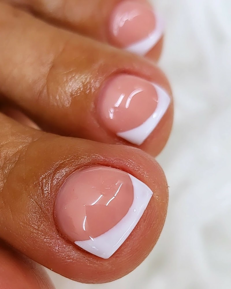 French Tips at Nails & Pearls SPA in Miami