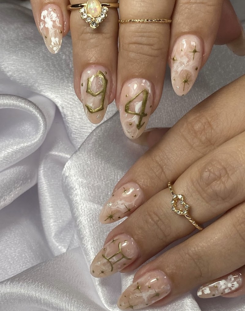 Floral Nails nail design by Natural Beauty and Beyond & Spa